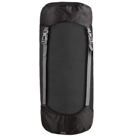 Azarxis Compression Stuff Sack, 15L 25L 35L Lightweight Water-Resistant Nylon Sleeping Bag Clothes Compression Organizer Space Saving Gear for Backpacking Hiking Camping (Black, 35L)