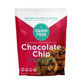 Chocolate Chip Cookie Baking Mix - Vegan & Gluten Free - Low Carb - Top 8 allergen free - Healthy and Natural Ingredients - 13 Oz