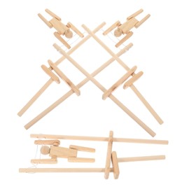 Kisangel DIY Wooden Dolls 3pcs Blank Action Figures for Boys and Girls Creative Craft Robots Unfinished Wooden Toys for Boys Girls