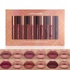 6 Pcs Velvety Matte Lip Gloss + lip Liner Set