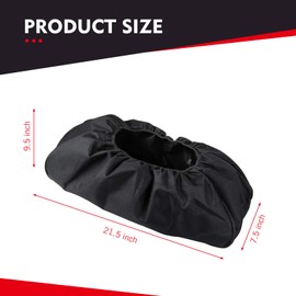 Shakas Winch Cover, 600D Oxford Cloth Waterproof Rust-proof Protector for for 8500-17500 lbs, Fully Wrapped Foldable Storage Portable Winch Cover for All Seasons, for Most Cars Trucks (Black)