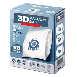 5-Star GN 3D Vacuum Cleaner Bags Compatible Replacement for Miele Classic C1, Complete C1, Complete C2, Complete C3, S227/S240, S270,S400,S2,S5,S8 Series Canister PS03 (16 Dust Bags + 4 Set Filters)