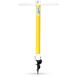 AugBrella Commercial Beach Sand Anchor - Holder for Umbrella (Yellow)