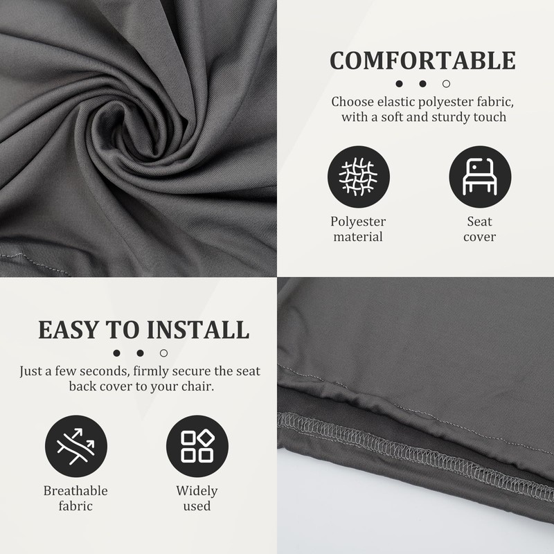 YUEKUNTJ 6Pcs Chair Back Covers, Dustproof Backrest Slipcover, 28×48cm Elastic