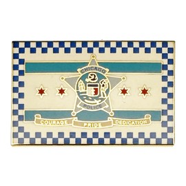 CHICAGO POLICE DEPARTMENT FLAG LAPEL PIN: Standard