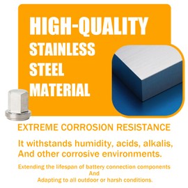 6015-010 Stainless Steel 3/8" Stud for Group 31 Battery - 10PCS Standard Set with Closed Nut | OE# 6015-010