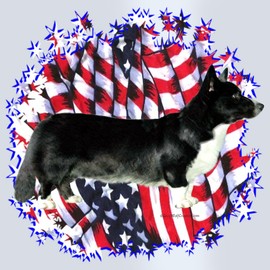 CafePress Patriotic Corgi 16 oz Insulated Straw Tumbler with Lid