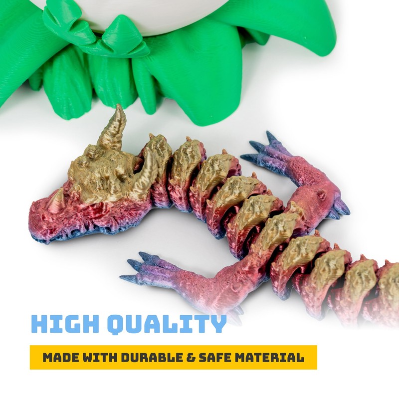 Rangus3D Cosmic Dragon Egg - 3D Printed Crystal Dragon Toy
