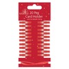 Quickdraw 20 Wooden Peg Christmas Card Holders with Metallic String