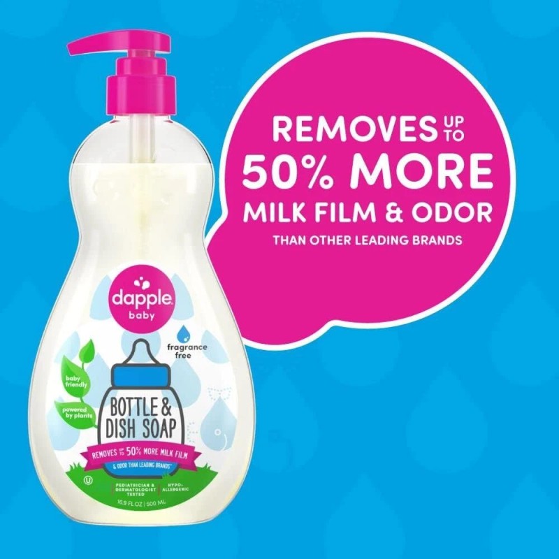 Dapple Baby Bottle Soap, Hypoallergenic Dish Soap for Baby Bottles,
