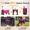 Portable Collapsible Wagon, Foldable Cart with Removable Side