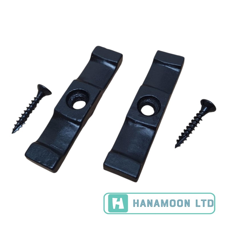 Black Turn Buttons with Screws 63mm (2.5 Inch) for Shed