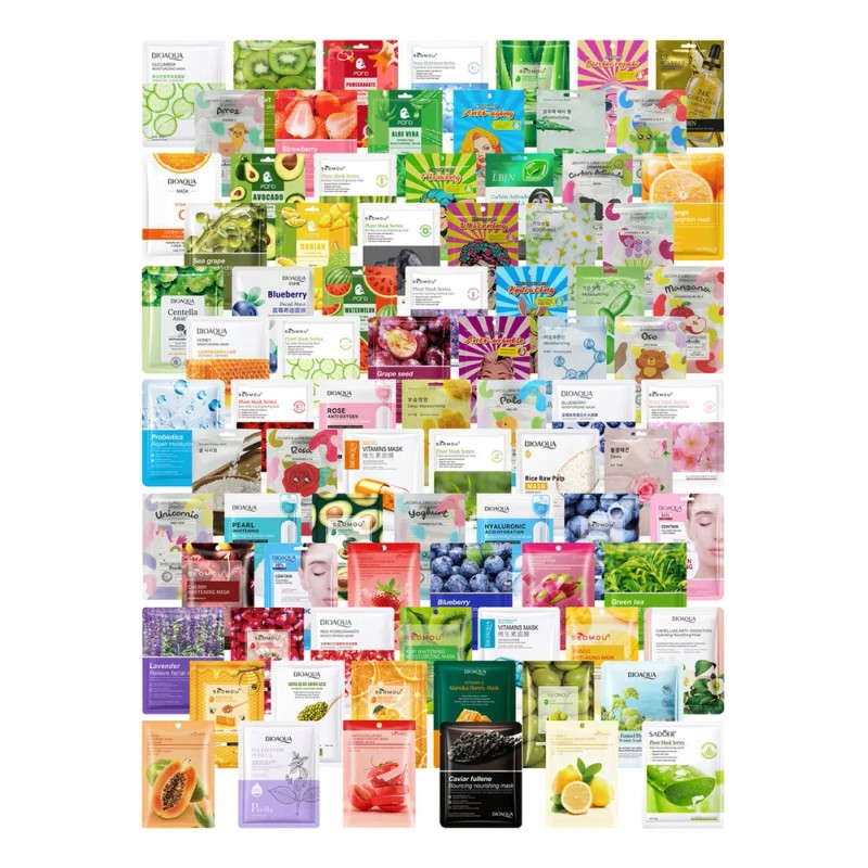 50 Mascarillas Coreanas Faciales Mayoreo Huda Axiu Mixta