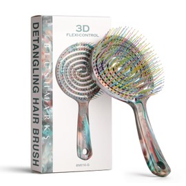 BLUSHMARKS Detangling Wet Hair Brush for Curly or Straight Hair, Vented Detangler Hairbrush with Double-Layered Ultra and Soft-Nylon Bristles for Wet or Dry Hair, Gift for Women Girls Kids