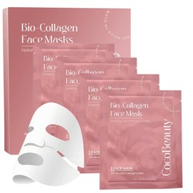 COCOBEAUTY Mascarilla Facial De Colágeno Bio  Mascarillas Faciales Coreanas De Colágeno Hidratantes Y Antiedad, Hidratación Profunda, Suaviza Las...  