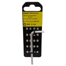 ARNDT Germany 4mm Security Hex Key | Allen Key Double Holes | Hexagonal Security Key Chromium Vanadium Steel