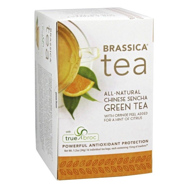 Brassica Tea Green Tea with Trubroc, Orange, 16 Tea Bags