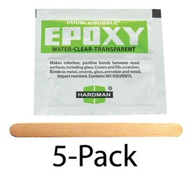 Hardman Double Bubble Green-Label Crystal Clear (Clear as Water) Epoxy 5 Packs (#04004)