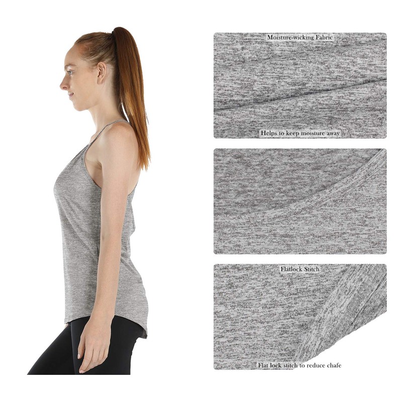 icyzone Workout Tank Tops for Women - Athletic Yoga Tops