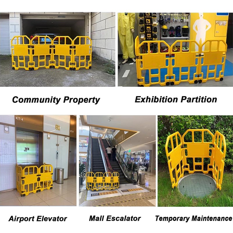 1 Panel Portable Safety Barrier, Mobile Safety Barricade, Foldable Security