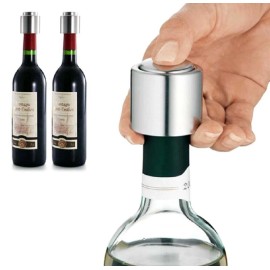 TIKA Wine Bottle Stopper Plug with Vacuum Seal–Preserve Freshness Airless Sealer Top
