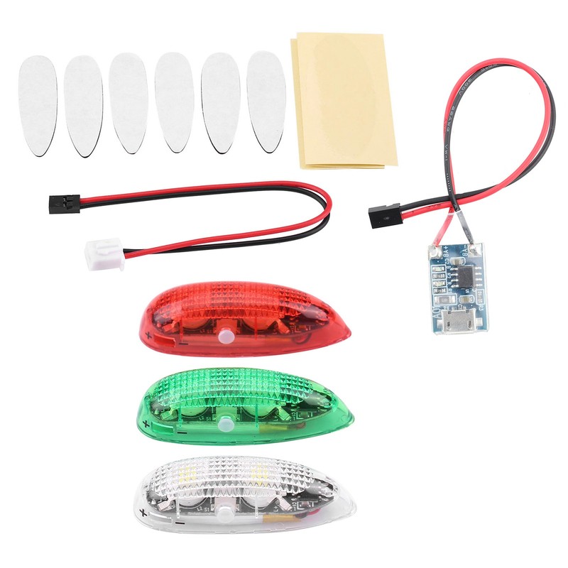 3pcs/set Drone Flash LED Wireless Light for RC Fix Wing