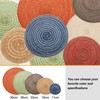 HARFINGTON 6pcs Round Braided Placemats 4" Non-Slip Round Table Mats