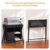Heybly Luggage Rack with Laundry Bag,Steel Folding Suitcase Stand for