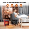 Comfort Zone Electric Desktop Fireplace Space Heater with 3D Flame,
