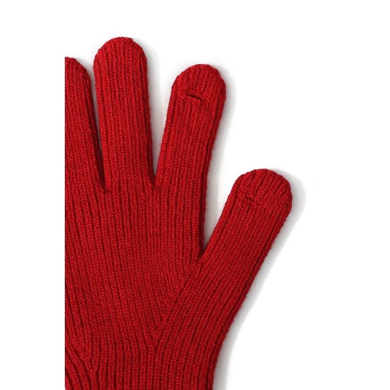 Holison Holy Sun Bless Wool Rib Finger Gloves Urban Red