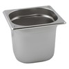 Genware NEV-GN16-65 Stainless Steel Gastronorm Pan, Size 1/6, 65 mm
