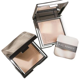 PIPL Bare Skin Pressed Powder, Powder Foundation, Compact, Increases Transparency, Waterproof, Long Lasting, Oil Absorption, Covers Pores, Dullness, Redness, Acne Marks, Puff Filled (02# Bright Skin