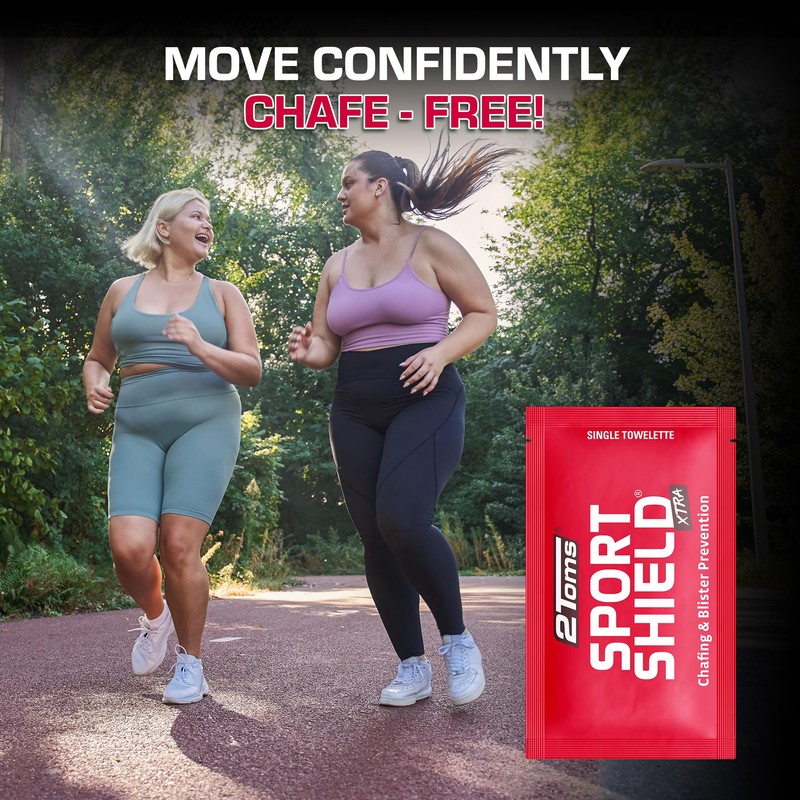 2Toms SportShield Xtra, Soothing All Day Anti-Chafe Prevention, Waterproof Protection