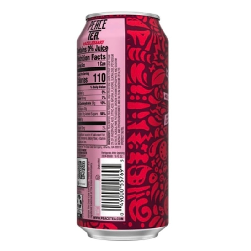 Peace Tea, 16 Fluid Ounces, 24 Count (Razzleberry)