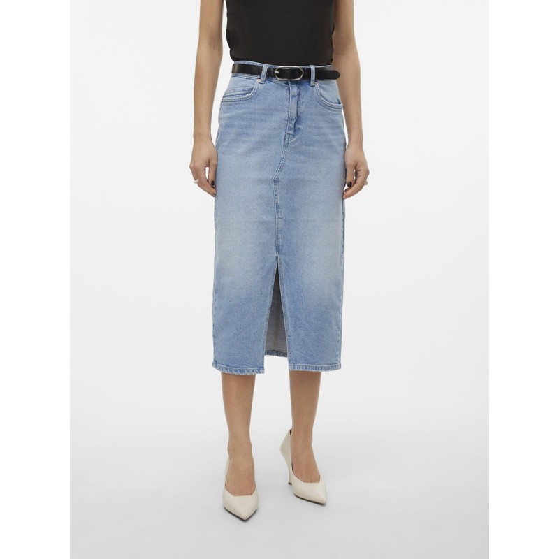 VERO MODA Female Denim Skirt VMVERI High Waist Long Skirt,