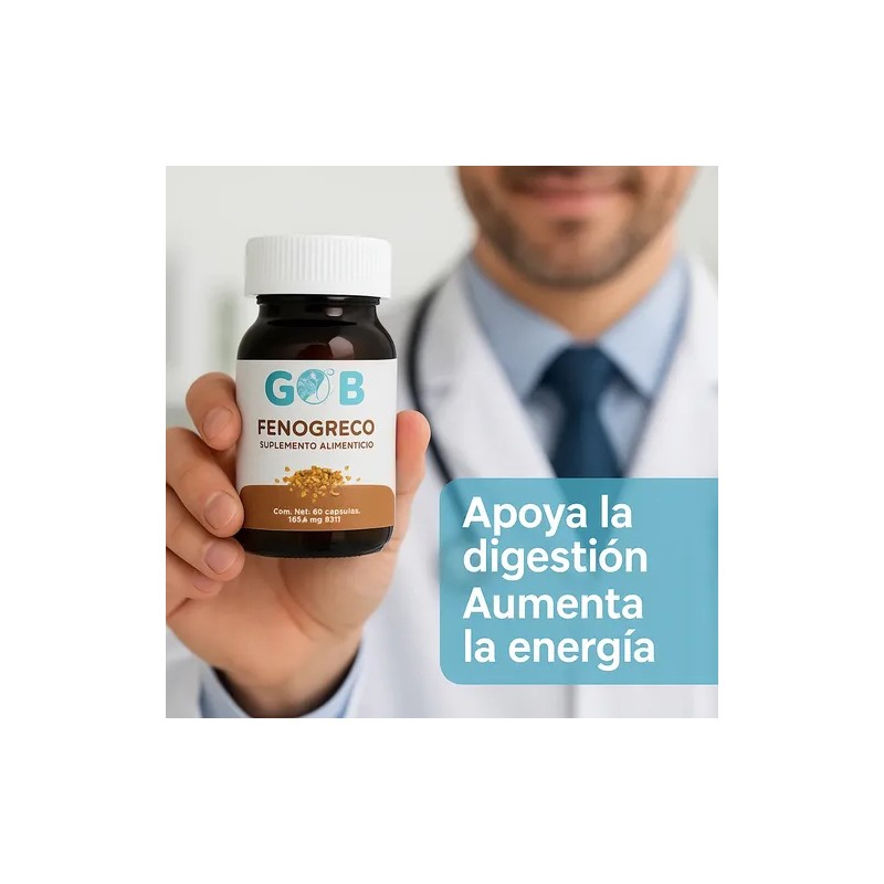 Fenogreco En Polvo - Go3b - 60 Cápsulas - Suplemento