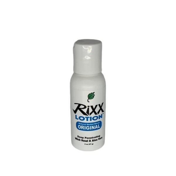 Rixx Lotion Original Natural Herbal Blend (Travel Size) with Witch Hazel, Aloe Vera, Shea Butter & Essential Oils. Moisturizer and Skin Toner for Face and Body.