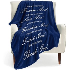 BOOPBEEP Healing Throw Blanket with Inspirational Thoughts and Prayers- Religious Soft, Inspirational Blankets and Throws 50x60 Inch Perfect Caring Gift for Men & Women