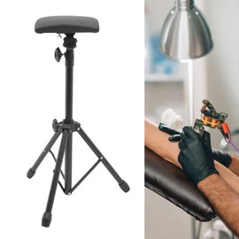Tattoo Tripod Stand Portable Adjustable Height and Angle Tattoo Workstation Arm Rest Tattoo Stand Soft Sponge Pad Leather Tattoo Arm Leg Armrest for Salon Tattoo