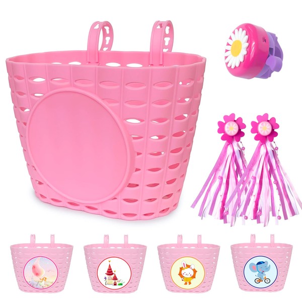 Noviko Girl Bike Basket Kid Bicycle Basket Bike Accessories for