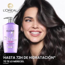 L'Oreal Paris Elvive Hyaluron Plump Champú y acondicionador para cabello deshidratado y seco con ácido hialurónico Care Complex, 1 kit (2 productos)