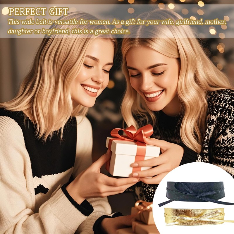 Taillengürtel Damen breit, elastische Stoffe, hochwertiges PU-Leder, zwei Farben, 1er