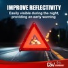 DSV Standard Emergency Triangles, Warning Triangles for Vehicles, Reflective Triangle,