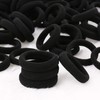 liuchanghe 100 Stück Schwarze Haargummis, Mini Nahtlose Haarbänder, Pferdeschwanz-Halter, elastisch,