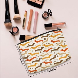 NGZS Dachshund Gifts - Cute Sausage Dog Cosmetic Bag for Women - Mom & Dog Owner Gifts - Perfect for Mothers Day, Christmas & Birthday
