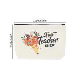 ALLY-MAGIC Teacher Appreciation Gifts, Teacher Survival kit Thank You Gifts for Women Best Teacher Ever Makeup Bag Teacher Gifts from Student for Teacher Day Graduation Birthday Gifts Y7JSFBD (Best)