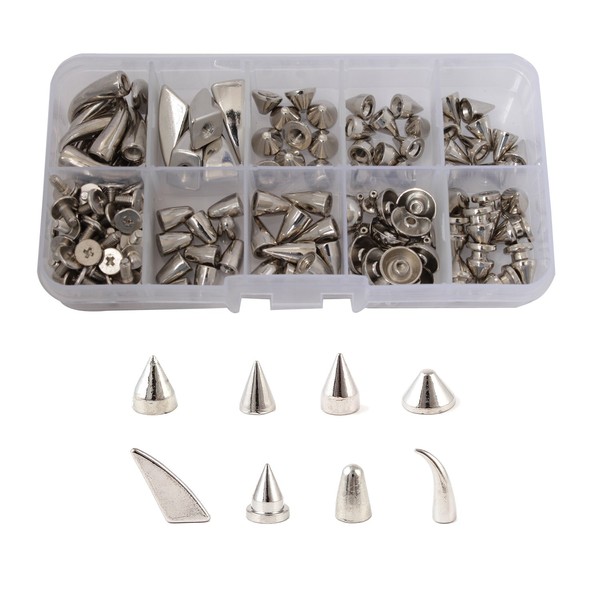 Trimming Shop 85 Pcs Metal Spike Punk Bullet Stud Belt