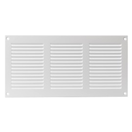 LIRAST 10x4 Vent Cover with Built-in Screen - White Return Air Grille for Wall or Ceiling - Rectangular Metal HVAC Ventilation Register - Outer Dimensions: 11.81" W x 5.91" H