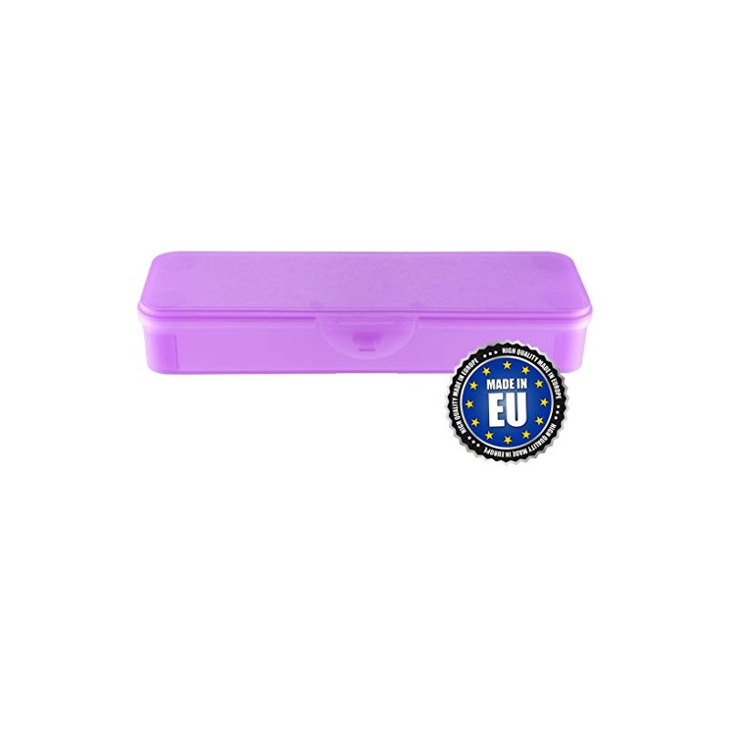 Hygiene Box File Box Work Material Box Purple Transparent (L)