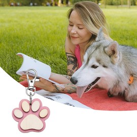 Dog Cat Paw Print Keychain Pet Lovers Birthday Gifts for Women Dog and Cat Mom Gift Ideas Cat Dog Owner Gifts for Girl Backpack Purse Bag Key Chain Accessories Paw Car Key Chain Cat Dog Mama Gift Idea